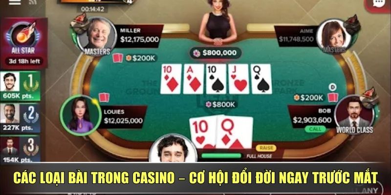 Các Loại Bài Trong Casino – Cơ Hội Đổi Đời Ngay Trước Mắt