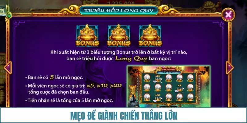 Thủ thuật làm nên thắng lớn tại Long Quy Chi Bảo FB88